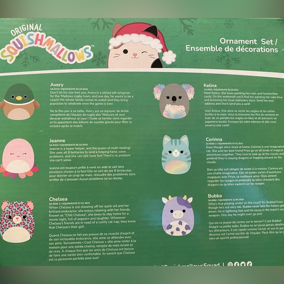 NEW 2022 Squishmallows
Holiday Winter Collection,
6 pack Ornaments - Picture 8 of 10